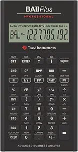 ماشین حساب مالی حرفه ای Texas Instruments BA II Plus Silver 9.8 اینچ