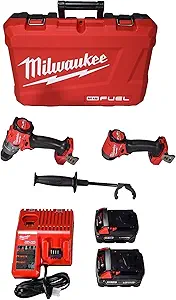 کیت ترکیبی دریل چکشی و ضربه ای درایور 18 ولتی 18 ولتی لیتیوم یونی Milwaukee 3697-22 با (2) باتری 5.0Ah، شارژر و جعبه ابزار