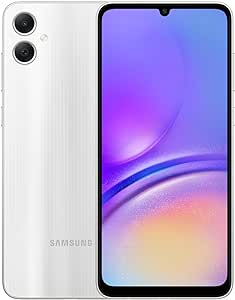 Samsung Galaxy A05، گوشی هوشمند اندروید، تلفن همراه دو سیم کارت، LTE، 4 گیگابایت رم، 128 گیگابایت حافظه داخلی، نقره ای (نسخه امارات)