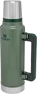 بطری افسانه ای کلاسیک Stanley 1.4L / 1.5QT Hammertone Green – قمقمه فولادی ضد زنگ بدون BPA | داغ به مدت 40 ساعت | درب نشتی دوبل به عنوان فنجان | قابل شستشو در ماشین ظرفشویی