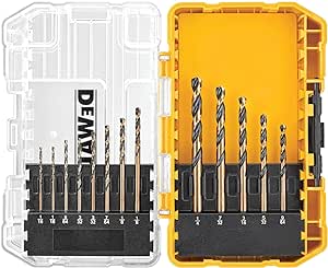 مجموعه مته اکسید مشکی DEWALT با نقطه پیلوت، 13 تکه (DW1163)