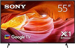 تلویزیون 55 اینچی Sony BRAVIA 4K UHD با دامنه دینامیکی بالا تلویزیون گوگل هوشمند – KD-55X75K (مدل 2022) – نسخه امارات