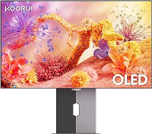 مانیتور گیمینگ 27 اینچی OLED KOORUI، مانیتور کامپیوتر 1440P 240 هرتز، 0.03 میلی‌ثانیه، سازگار با AdaptiveSync، DCI-P3، صفحه باریک، HDMI 2.0، DisplayPort 1.4، USB-C 3.1، VESA، مشکی، پرچم‌دار 27E8K