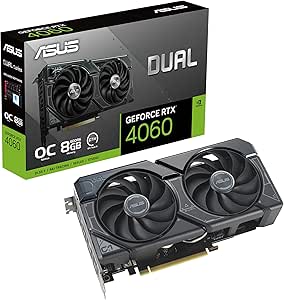 ASUS Dual GeForce RTX™ 4060 OC Edition 8GB GDDR6 (PCIe 4.0، 8GB GDDR6، DLSS 3، HDMI 2.1a، DisplayPort 1.4a، طراحی 2.5 اسلات، طراحی فن محوری، فناوری 0dB، و موارد دیگر)