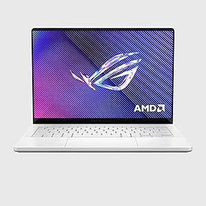 لپ‌تاپ گیمینگ ASUS ROG Zephyrus G14 GA403UU-OLED7132W/AMD Ryzen R7-8845HS/AI تا 38 تاپ/32 گیگابایت رم/1 ترابایت SSD/NVIDIA GeForce RTX 4050 6 گیگابایت/14 اینچ سفید 1-1 اینچ / OLED20 اینچ