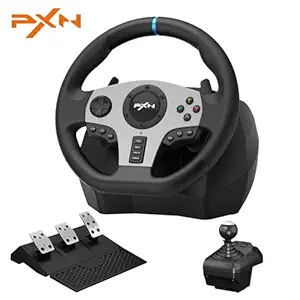 PXN Gaming Racing Wheel V9 Xbox Steering Wheel 270/900° Car شبیه سازی با پدال و شیفتر، Paddle Shifters Driving Wheel برای PS4، Xbox One، Xbox Series X|S، PC، سوئیچ