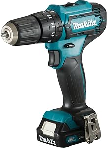 ماکیتا HP333DWAE-Combo 12V Max Lithium-Ion CXT Cordless Combi Driver Drill 10mm Complete with 2 x 2Ah باتری، شارژر و بیت ست همراه با کیف حمل