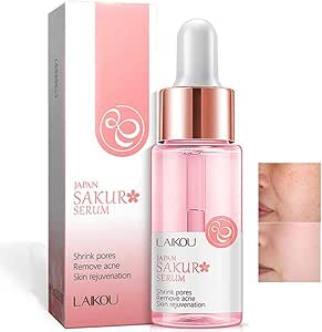 AKARY Sakura Face Fluid Essence مرطوب کننده پوست سرم هیالورونیک اسید هیالورونیک شکوفه گیلاس محلول تنگ کننده منافذ پوست صورت (17 میلی لیتر)