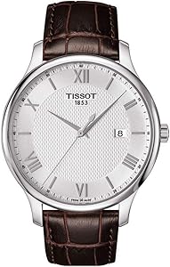 لباس مردانه Tissot Tradition از جنس استنلس استیل قهوه ای T0636101603800، قهوه ای، حرکت کوارتز