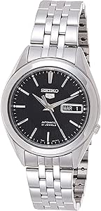 ساعت SEIKO اتوماتیک برای مردان مجموعه 5-7S – با تقویم روز/تاریخ، عقربه‌های درخشان، قاب و دستبند استیل ضد زنگ