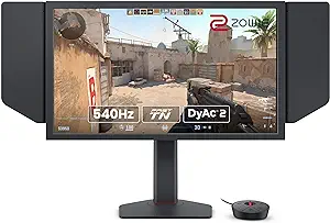 BenQ Zowie XL2586X | 24.1 | مانیتور بازی سریع TN 540 هرتز برای ورزش های ورزشی | شفافیت حرکت DyAc2 | 1080p | تنظیم XL برای اشتراک گذاری | کلاه محافظ | تنظیم ارتفاع بلبرینگ درجه صنعتی جدید