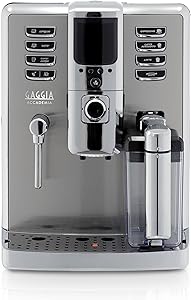 Gaggia Accademia جدید، قهوه ساز تمام اتوماتیک دانه به فنجان، صفحه نمایش لمسی عریض، تا 19 گزینه نوشیدنی، اسپرسو ساز ایتالیایی با غلاف شیر یکپارچه (سفید)