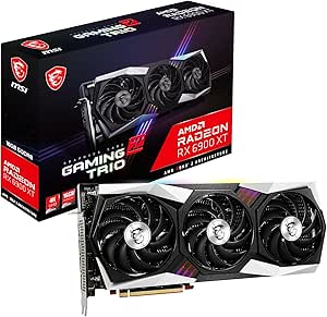 کارت گرافیک MSI Radeon RX 6900 XT Gaming Z Trio 16GB GDDR6، 5120 واحد هسته، بوست تا 2425 مگاهرتز، PCI Express Gen 4، گذرگاه 256 بیت، 16 گیگابیت بر ثانیه، PSU 850 وات، HDMI، پورت نمایشگر – مشکی