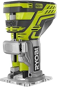 RYOBI Techtronic Industries, Co. Ltd. P601 One+ 18V Lithium Ion Cordless Trim Router Base Trim Base Fixed (باتری شامل نمی شود – فقط ابزار)