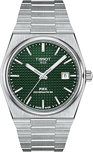 Tissot Mens PRX Powermatic 80 316L Stainless Steel Case Automatic, Grey, Stainless Steel, 12 (T1374071109100)