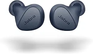 هدفون‌های بلوتوث بی‌سیم گوش Jabra Elite 3 – جوانه‌های بی‌سیم واقعی با 4 میکروفون داخلی برای تماس‌های واضح، باس غنی، صدای قابل تنظیم و حالت مونو – عایق صدا – نیروی دریایی