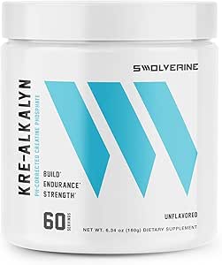 Swolverine Kre-Alkalyn | کراتین مونوهیدرات با pH صحیح، ایجاد قدرت، افزایش عضله، عملکرد قوی، افزایش استقامت، بدون طعم، (60 وعده)