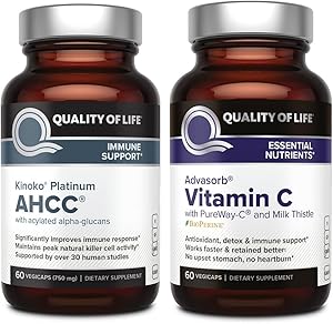 کیفیت زندگی – بسته حمایتی ایمنی – AHCC Kinoko Platinum و Advasorb Vitamin C