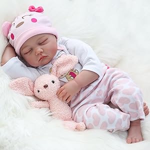 Kaydora Reborn Baby Dolls Girl – عروسک دختر تازه متولد شده با بدن پارچه نرم 22 اینچی، عروسک نوزاد خواب واقعی که برای کودکان 3 سال به بالا واقعی به نظر می رسد