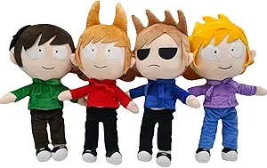 12.6-14.9 اینچ عروسک مخمل دار Eddsworld، Eddsworld Plushies، Tord Eddsworld Toy، Tord & Matt/Tom & EDD Soft Stuffed Animals Doll، Tord Doll Toys برای طرفداران Eddsworld. (4 عدد)