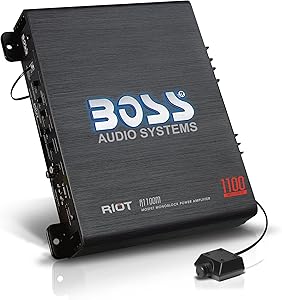 آمپلی فایر ماشین مونوبلاک BOSS Audio Systems R1100M – آمپلی فایر 1100 وات، پایدار 2/4 اهم، کلاس A/B، منبع تغذیه ماسفت، کنترل ساب ووفر از راه دور، تقویت کننده ساب ووفر