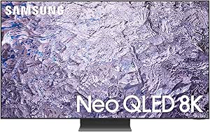 Samsung 85 Inch 8K Neo QLED HDR Quantum Matrix Technology Pro QA85QN800CUXZN – 1 سال گارانتی (مدل 2023 – نسخه امارات)، مشکی