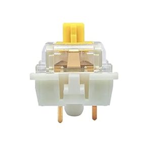 GranVela 66 Pieces Gateron Yellow Switch برای کیبوردهای مکانیکی، 3 پین KS-9 پشتیبانی از SMD RGB Light | خطی | 50 گرم نیرو