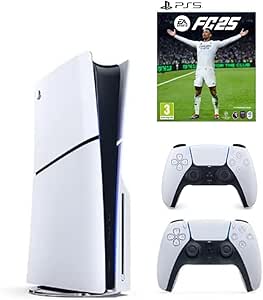 SIE Sony PlayStation 5 Slim Disc with Extra Dualsense White Controller و FC25 – نسخه بین المللی