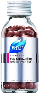 بسته بندی کپسول های مکمل مو و ناخن Phyto Phytophanere 120 – حاوی روی، ویتامین B6، بیوتین (ویتامین B8)، بدون لاکتوز، بدون بادام زمینی، بدون تخم مرغ، بدون مواد نگهدارنده، بدون شیرین کننده