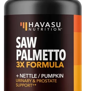 Saw Palmetto Supplement – Potent 3X Formula with Stinging Nettle + Pumpkin Seed Extract