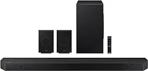 SAMSUNG Q990D 11.1.4ch با صدای Dolby Atmos بی سیم، بلندگوی پشتی همراه، Q-Symphony، SpaceFit Sound Pro، صدای تطبیقی، حالت بازی Pro با الکسای داخلی، HW-Q990D/ZA (جدیدترین مدل)