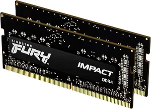 کیت حافظه لپ تاپ Kingston FURY Impact 32GB (2x16GB) 3200MT/s DDR4 CL20 از 2 | اینتل XMP | AMD Ryzen | Plug n Play | مصرف برق کم | KF432S20IBK2/32