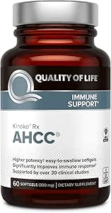 آزمایشگاه کیفیت زندگی، AHCC RX، 300 میلی گرم، 60 سافت ژل