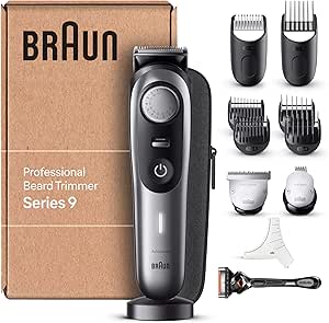 اصلاح کننده ریش Braun BT9440، اصلاح کننده ریش / اصلاح کننده / اصلاح کننده مو برای مردان، گیره حرفه ای مو، 40 تنظیمات، ایستگاه شارژ، کیف مسافرتی، قالب ریش، 180 دقیقه زمان بی سیم