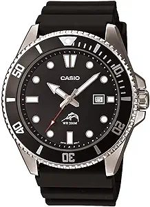 سری Casio MDV106 | ساعت آنالوگ یونیسکس | 200M WR | قاب استیل ضد زنگ | رزین بند | 2 آنالوگ دست (HR، Min، SEC) | نمایش تاریخ | Screw Down Crown/Screw Down Caseback | باتری 3 ساله