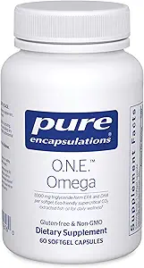 کپسولاسیون خالص O.N.E. مکمل Omega – Fish Oil برای سلامت قلب، مفاصل، پوست، چشم ها و قدرت شناختی* – کنسانتره روغن ماهی با EPA و DHA – 60 کپسول Softgel