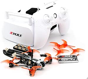 پهپاد مسابقه ای Tiny Hawk EMAX II Freestyle RTF FPV با موتور Brushless 7000KV، دوربین RunCam Nano 2 700TVL، 0-25-100-200 VTX Power، پهپاد با عینک و کنترلر برای کودکان بزرگسال مبتدی