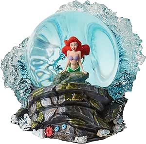 نمایشگاه Enesco Disney The Little Mermaid Ariel روی راک واترگلوب، 5.5 اینچی، چند رنگ