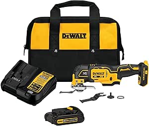 کیت ابزار نوسانی DEWALT 20V MAX XR، 3 سرعته، همراه با تیغه، باتری و شارژر (DCS356C1)