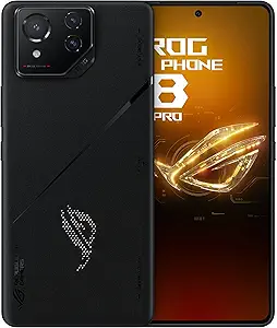 تلفن اندرویدی بدون قفل ASUS ROG Phone 8 Pro، نسخه آمریکایی، صفحه نمایش 6.78 اینچی AMOLED 165 هرتزی، 512 گیگابایت، 16 گیگابایت رم، باتری 5500 میلی آمپر ساعتی، دوربین 50 مگاپیکسلی گیمبال، 32 مگاپیکسل جلو، اسنپدراگون 8 نسل 3، PhantomS Dual-IM