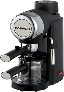 DAEWOO DES -4840 – دستگاه قهوه ، پمپ Barista اسپرسو و سازنده کاپوچینو ، قهوه زمینی ، شیر شیر برای اسپرسو/کاپوچینو/لاته ، سیاه – 2 سال ضمانت.