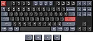 Keychronk K8 Pro QMK/از طریق صفحه کلید مکانیکی بی سیم ، صفحه کلید ماکرو قابل برنامه ریزی قابل برنامه ریزی TKL قابل استفاده با سوئیچ قهوه ای Gateron G Pro ، Backlit White ، Keycaps PBT برای MAC Windows Linux