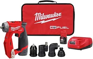 مته نصب و راه اندازی سوخت Milwaukee 2505-22 M12/کیت درایور ، جمع و جور ، سوئیچ رو به جلو/معکوس ، چاک بدون کلید ، چراغ LED ، سرعت متغیر