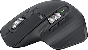 Logitech MX Master 3S – ماوس عملکرد بی سیم با پیمایش فوق العاده سریع ، ERGO ، 8K DPI ، آهنگ روی شیشه ، کلیک های آرام ، USB -C ، بلوتوث ، ویندوز ، لینوکس ، Chrome – Graphite