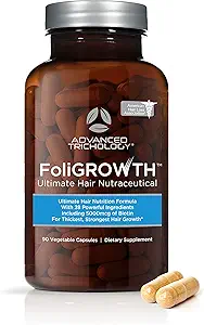 Trichology Advanced Trichology Foligrowth ™ مکمل رشد مو برای موهای ضخیم تر | تصویب شده توسط انجمن ریزش مو آمریکا ، موهای نازک شدن را احیا می کند ، که توسط 20 سال تجربه در ریزش مو پشتیبانی می شود