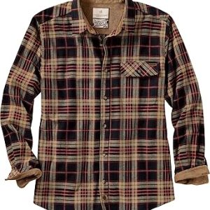 Whitetails Legendary Men’s Buck Camp Flannel ، دکمه آستین بلند آستین بلند پیراهن گاه به گاه ، دکمه های کوردوروی