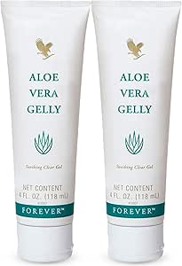 Forever Living Products Aloe Vera Gelly 100 ٪ ژل آلوئه ورا تثبیت شده (2 بسته) ، 4 Fl. اوز