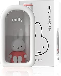 MIPOW X MIFFY COOL MISH HUMIDIFIRE – SULTRASONIC SUTCH ، MINI CUTE HUMIDIFIRE با نور شب برای اتاق خواب/نوزادان مهد کودک/دفتر ، 380ml