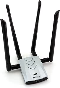 Alfa AC1900 آداپتور WiFi-1900 Mbps 802.11ac باند دوتایی دوتایی USB 3.0 آداپتور شبکه Wi-Fi W/4x 5DBI آنتن های دو باند خارجی