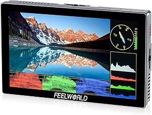 مانیتور میدان دوربین Feelworld P6X 5.5 اینچ 1000NIT صفحه لمسی DSLR MONITOR با 4K 60Hz HDMI2.0 3DLUT HDR Waveform مسکن آلومینیومی 9:16 نشانگر
